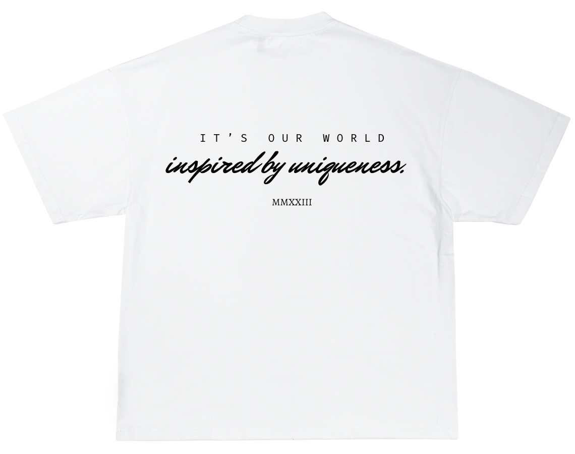 White Inspired by Uniqueness Ephraim Oversized Tee