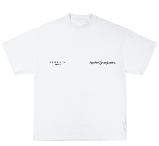 White Inspired by Uniqueness Ephraim Oversized Tee